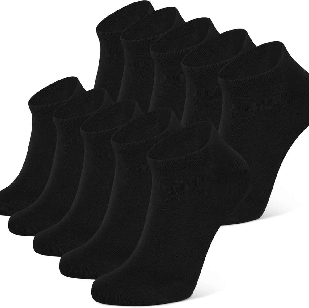 Club Room Men's Solid Ankle Cushioned Quarter Socks 5 Pairs Black Shoe Size 7-13